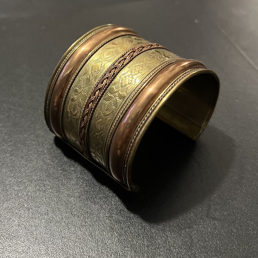 Vintage Brass and Copper Cuff Bracelet